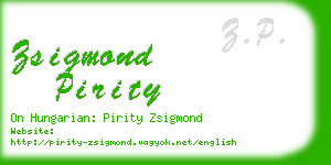 zsigmond pirity business card
